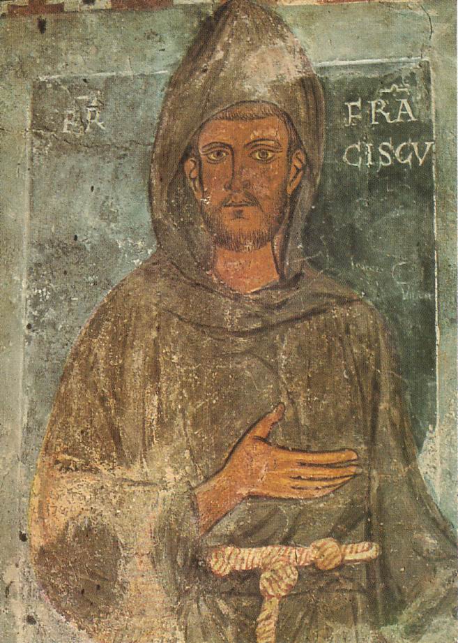 Franz von Assisi (Fresko im Sacro Speco on Subiaco)