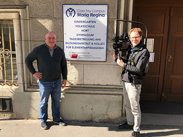 Filmaufnahmen für Kreuz&Quer am Clara Fey Campus Maria Regina in Wien Döbling mit prominenter Besetzung!