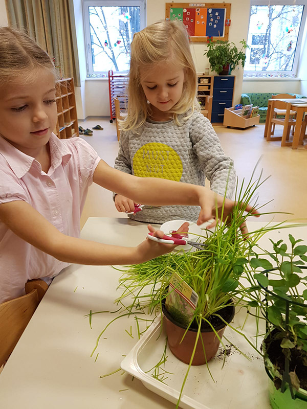 Gesunde Ernährung wird in einem Kindergarten der VOSÖ