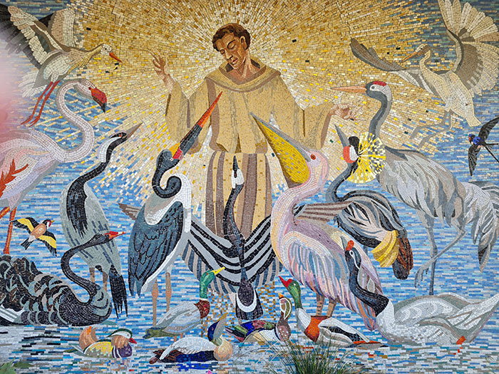 Franz von Assisi - Mosaik im Tiergarten Schönbrunn