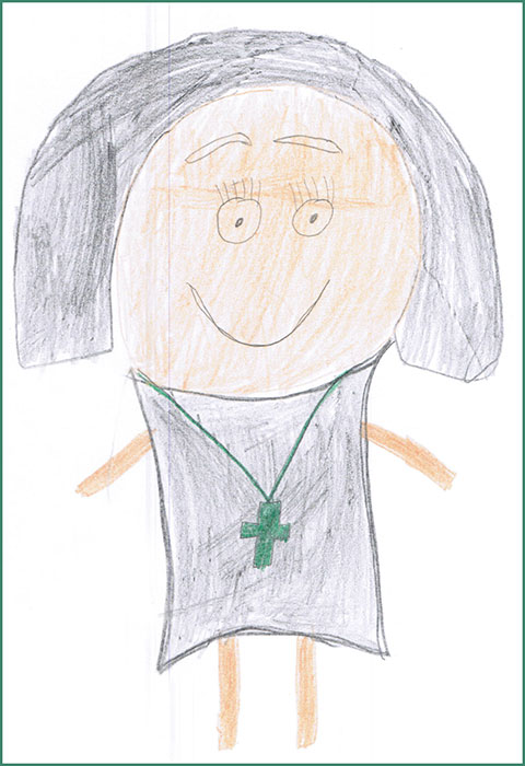 Kinderzeichung aus dem Kindergarten des Clara Fey Campus Maria Regina